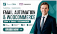 set up fluentcrm email automation with woocommerce integration