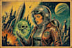 create vintage comic, horror and sci fi art