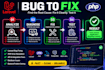 fix laravel PHP bugs, errors, and backend issues