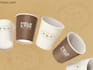 do premium coffee label, packaging, paper cup, sticker design