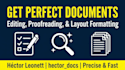 format, proofread and edit technical or academic documents