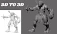 convert 2d image drawing sketch to 3d model stl for 3d printing