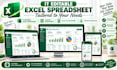 design editable excel, google sheets, budget spreadsheet and invoice templates