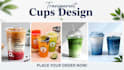 design paper cups and coffee cups mugs and product packaging