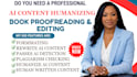 humanize ai content, rewrite ai text, edit books and proofread
