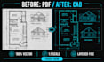 convert PDF to cad dwg as built drawings accurately
