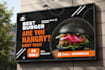 design food poster hangry burgur