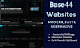 create a modern responsive website using base 44