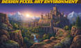 create pixel art background and environment, scenes animation your game project
