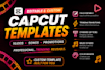 do editable custom capcut templates capcut video editing vlogs songs prom