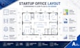 design startup office layout coworking floor plan cad drawings