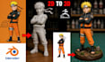 convert 2d to 3d model image, picture to printable 3d character 3d figure model