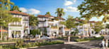 render 3d public plaza,shopping center,urban amenities,city layout,d5 landscaped