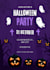 design an editable canva halloween invitation card