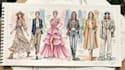draw fashion illustration, sketch, portrait
