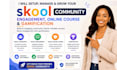 setup skool community, skool engagement, skool online course and gamification