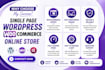 create a single page woocommerce online store in wordpress