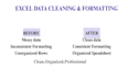 do excel data entry, formatting and spreadsheet cleanup