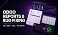 develop and customize odoo modules, reports and bug fixing