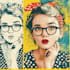 draw a retro pop art roy lichtenstein style