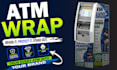 make creative vending machine wrap, atm machine wrap