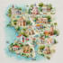 draw beautiful custom illustrated watercolour map