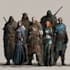 design a dnd party art and group art