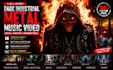create dark industrial metal music video, brutal death metal, apocalyptic video