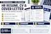 write an ats optimized HR resume CV and cover letter