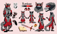 do custom furry art reference sheet, fursona ref sheet, anthro ref sheet, nsfw