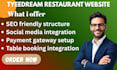 design a professional typedream restaurant website