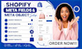 shopify metafields set up, shopify store customization and product setup