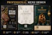 design a professional and modern restaurant menu