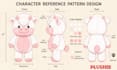 design custom plush character reference sheet and stuffed animal toy tech pack