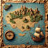 create a unique and detailed custom treasure map