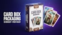 do board game packaging design, card box packaging, 3d mockup printable card box