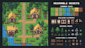 create pixel art tileset background isometric top down game environment assets
