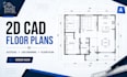 create professional 2d cad floor plans for construction and real estate
