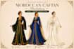 create moroccan caftan fashion illustrations