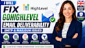 fix gohighlevel email deliverability, SMTP and mailgun issues