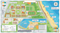 design illustrative campus map, beach map, coastral map, development plans map