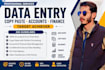 do  data entry, copy paste, excel and finance data entry
