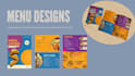 design a modern and professional restaurant menu