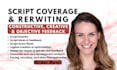 provide script coverage feedback, script notes for your movie script or tv pilot