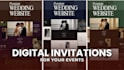 beautiful modern wedding website and save the date with live countdown