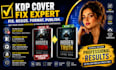 fix your rejected KDP book cover, resize and format for publishing
