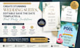 create wedding suites, editable save the data template and pool party invitation