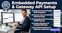 setup embedded payments software via stripe payment paddle paysafe usio cashfree