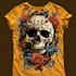 create skull graphic t shirt design