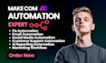 fix, build setup make automation, business workflows and makecom API integration